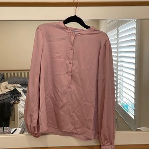CECE Pink Satin Blouse